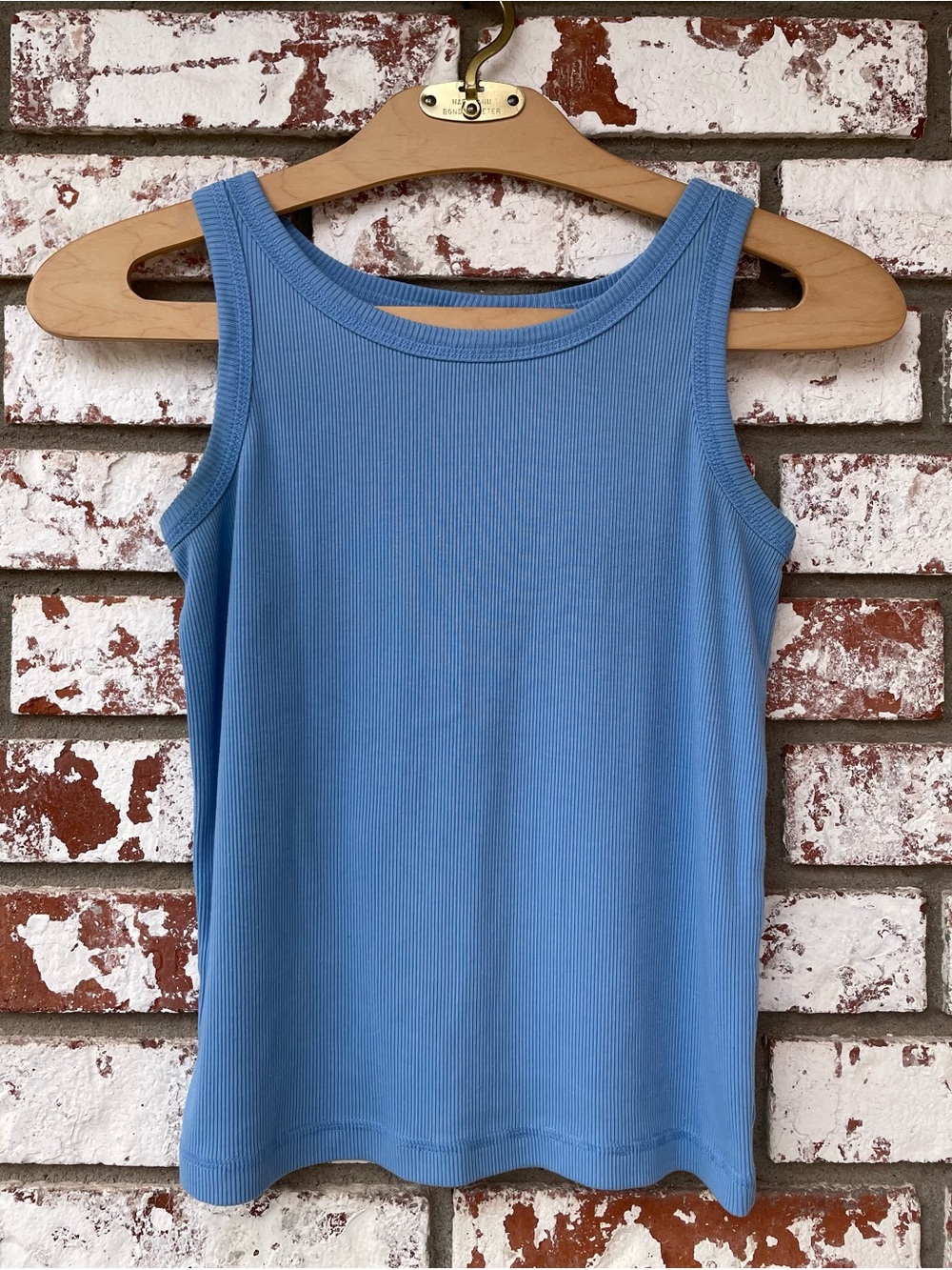 ♦️5/$15♦️Fiorlini International | 90s Blue Ribbed Tank Top